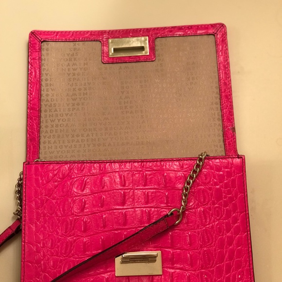 Kate Spade hot pink long strap clutch! - Picture 4 of 5